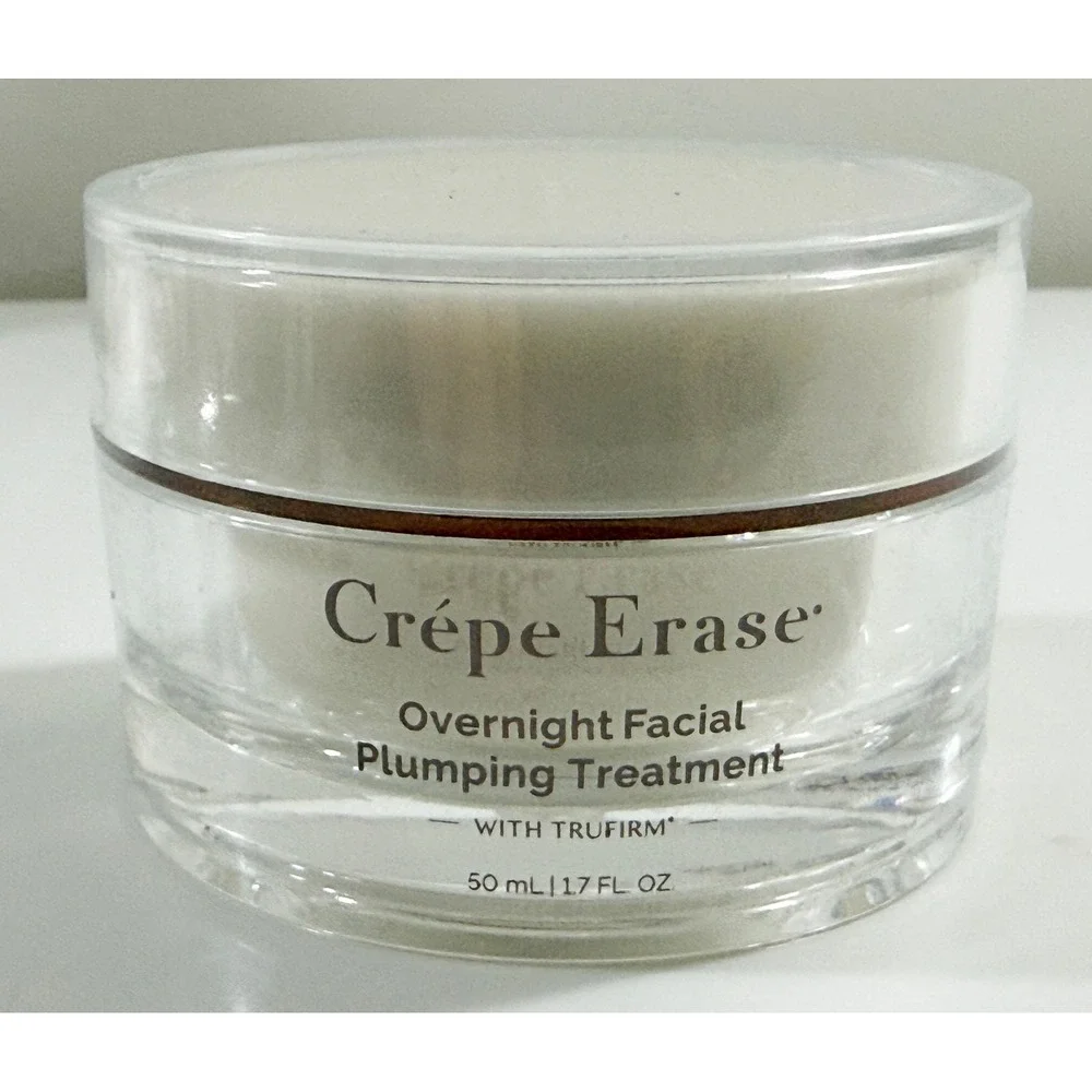 Crepe Erase Overnight Facial Plumping Treatment Women 1.7oz White TruFirm Cream